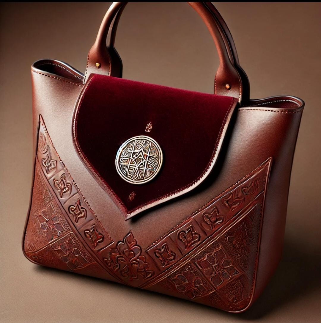 The Heritage Velvet & Leather Satchel