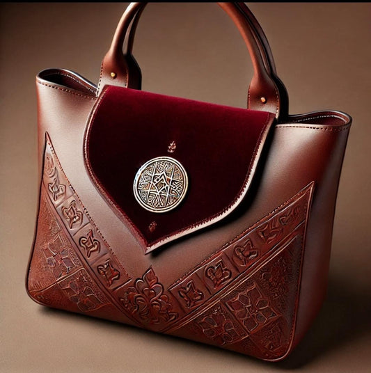 La besace en velours et cuir Heritage
